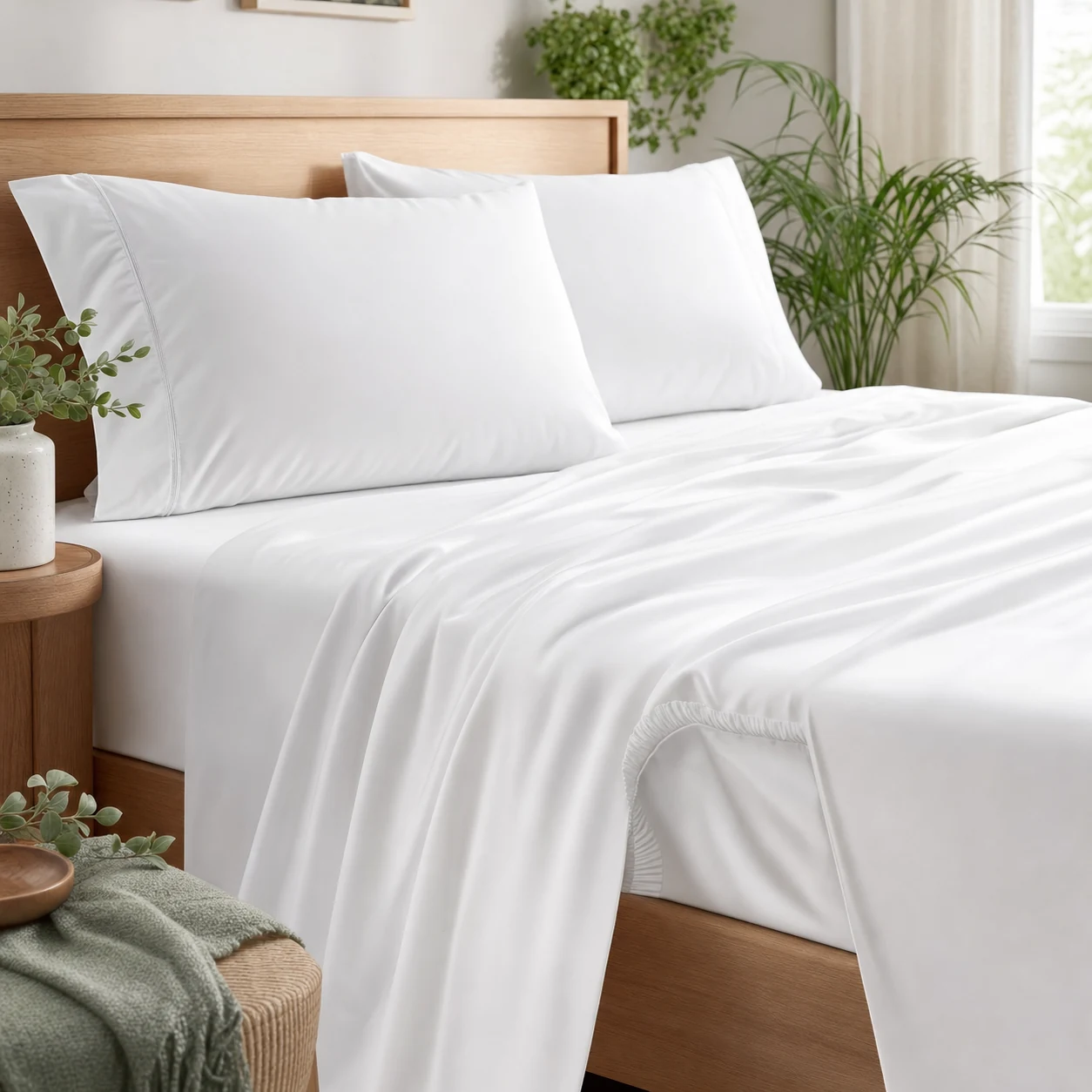 Real Bamboo Viscose Cooling King Sheet Set