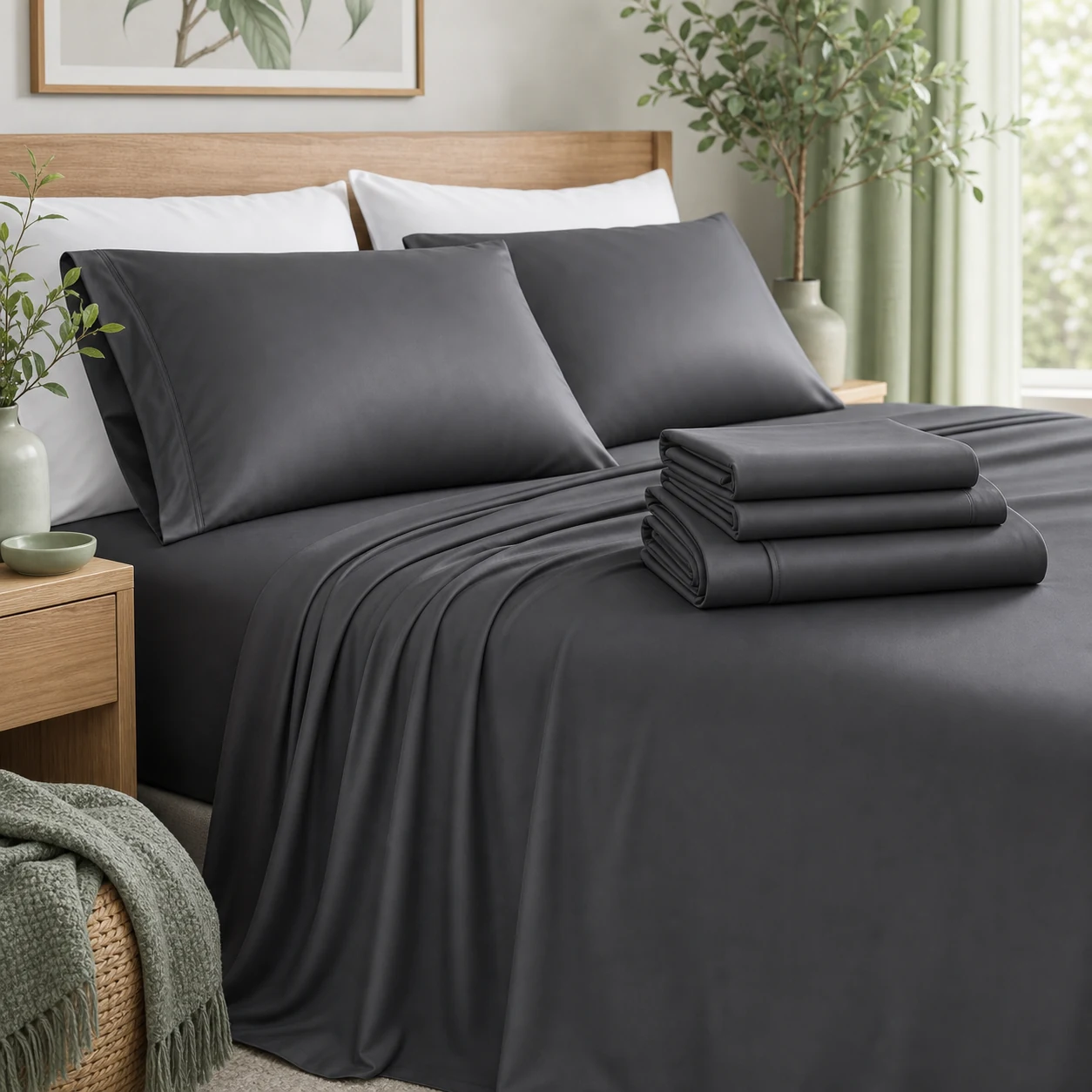 Bambaw Bamboo Viscose Queen Sheet Set